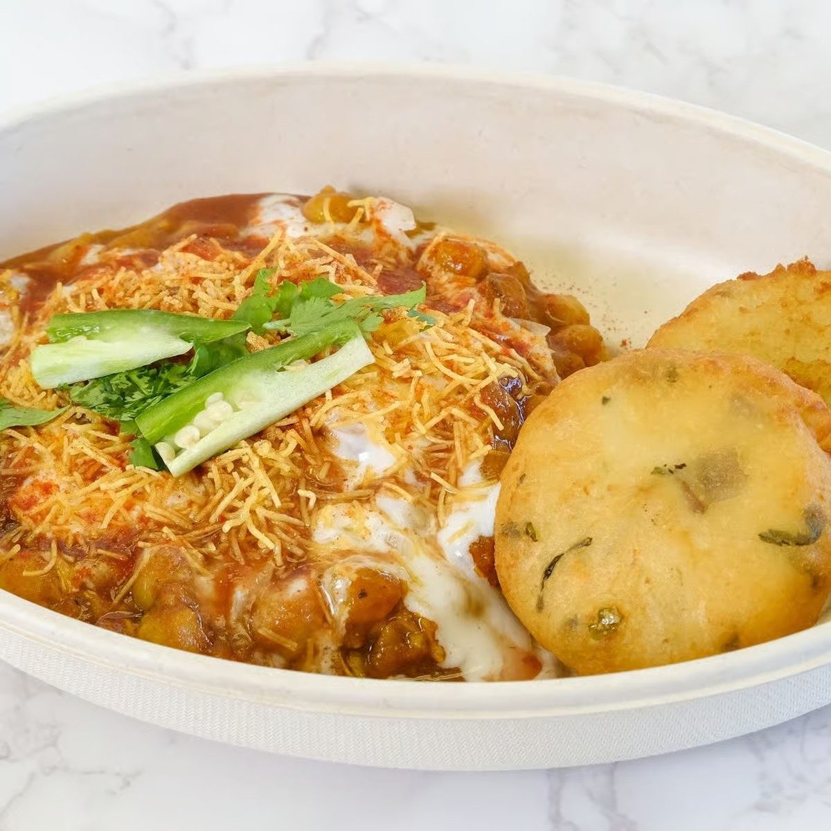 Aloo Tikki Chaat.